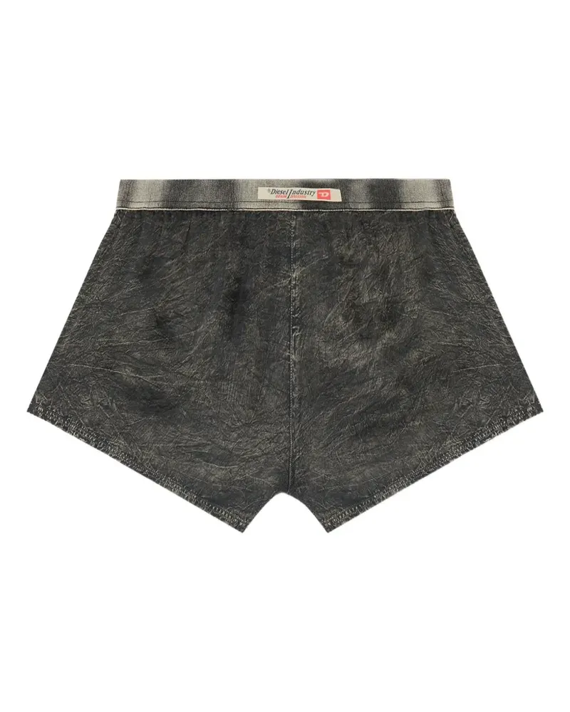Diesel Shorts aus behandelter fließender Viskose - Grau Grau