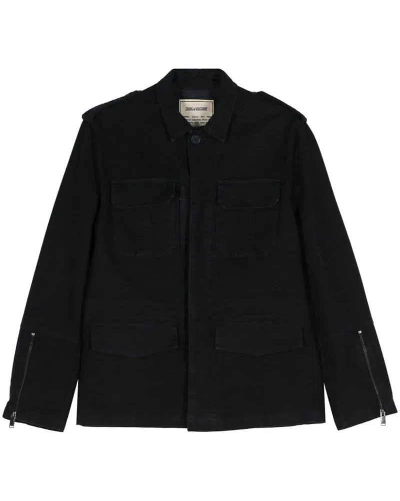 Zadig & Voltaire Keegan Moleskine Jacke - Blau Blau