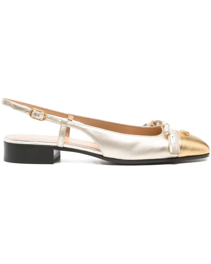 Valentino Garavani Slingback-Ballerinas mit Schleife - Silber Silber