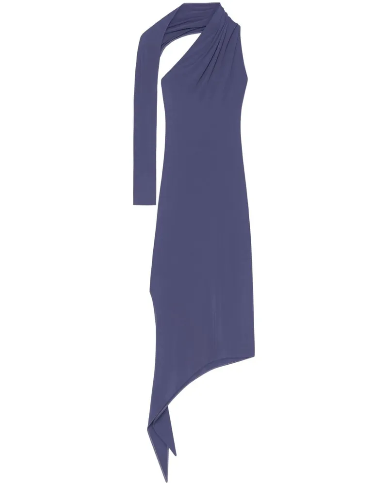 Courrèges Slash crepe maxi dress - Blau Blau