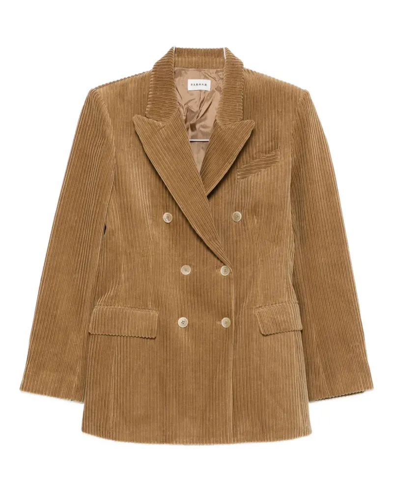 P.A.R.O.S.H. P.A.R.O H. double-breasted corduroy jacket - Braun Braun