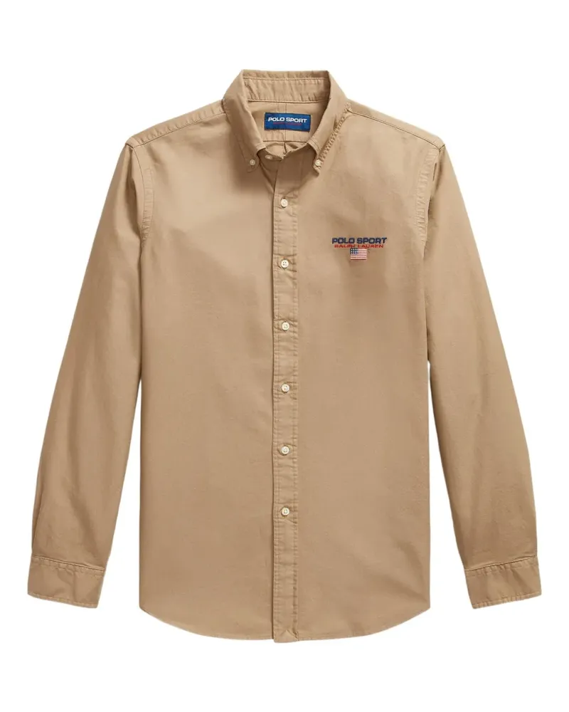 Ralph Lauren garment dyed long-sleeve sport shirt - Nude Nude