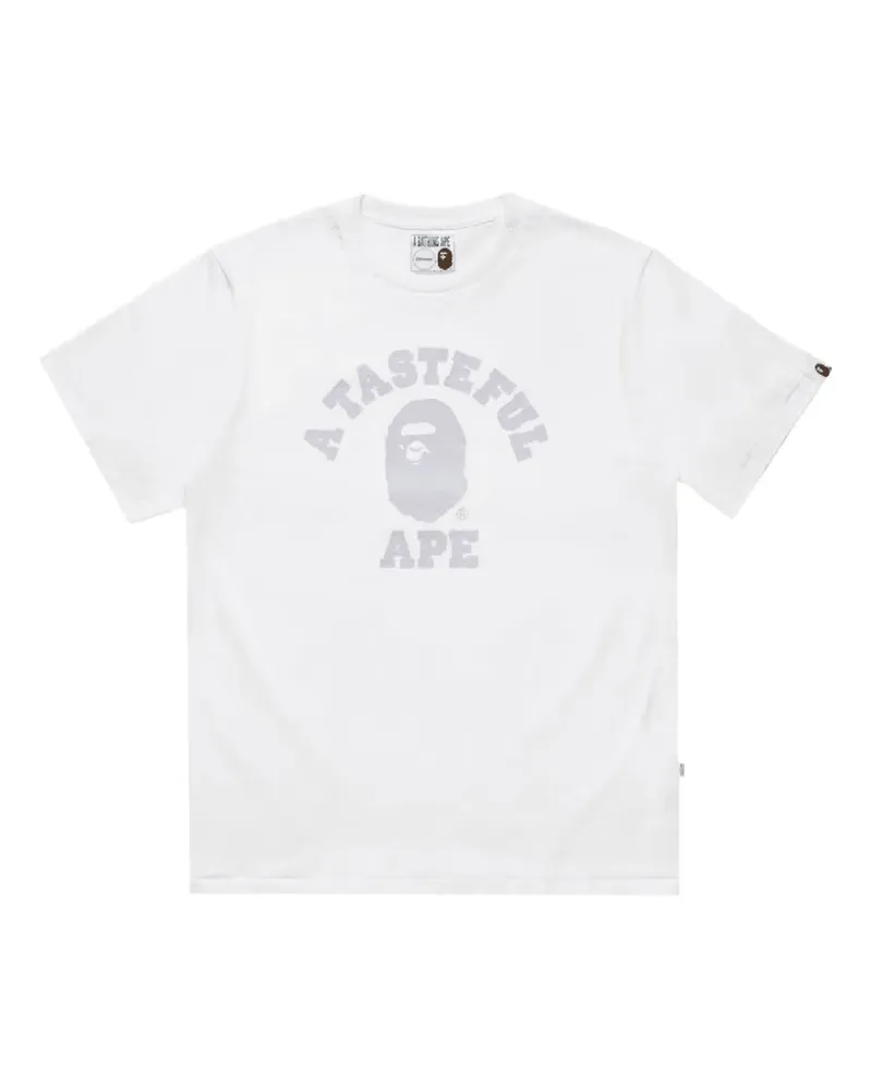 BAPE x JJJJound College T-Shirt - Weiß Weiß