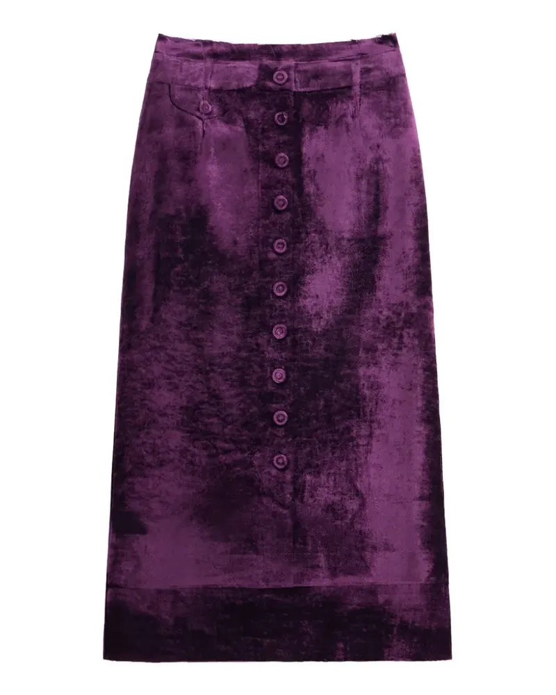 Maison Margiela Fusion Midirock mit Knopfleiste - Violett Violett