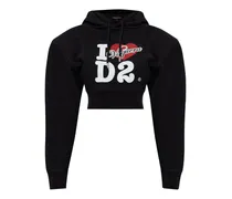 Hoodie mit grafischem Print - Schwarz