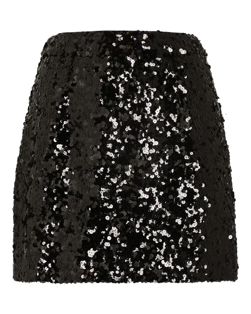 Dolce & Gabbana Minirock mit Pailletten - Schwarz Schwarz