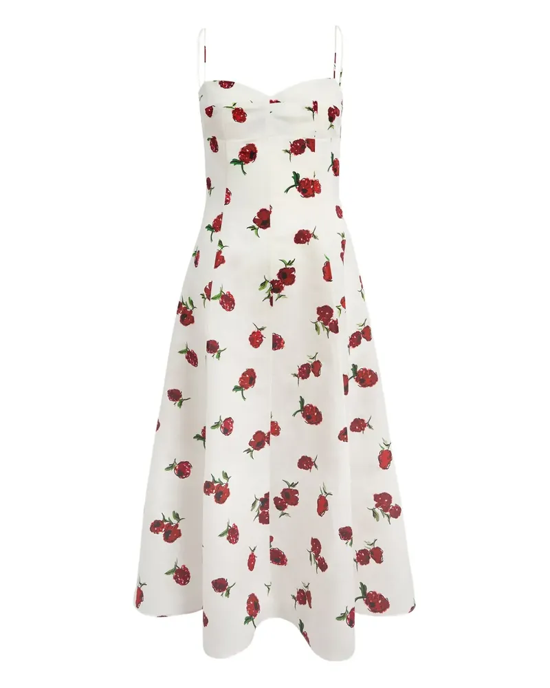 KHAITE Isabella Midikleid mit Print - Nude Nude