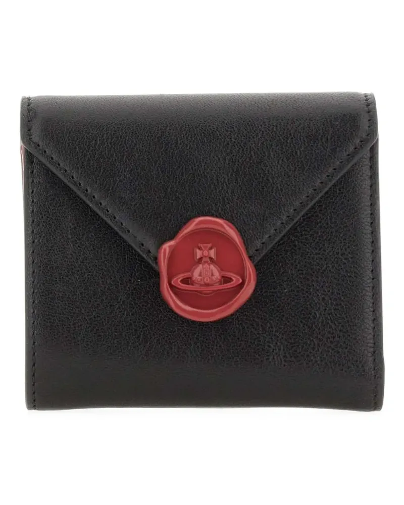 Vivienne Westwood envelope trifold wallet - Schwarz Schwarz