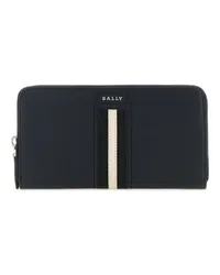 Bally Portemonnaie mit Kontraststreifen Blau