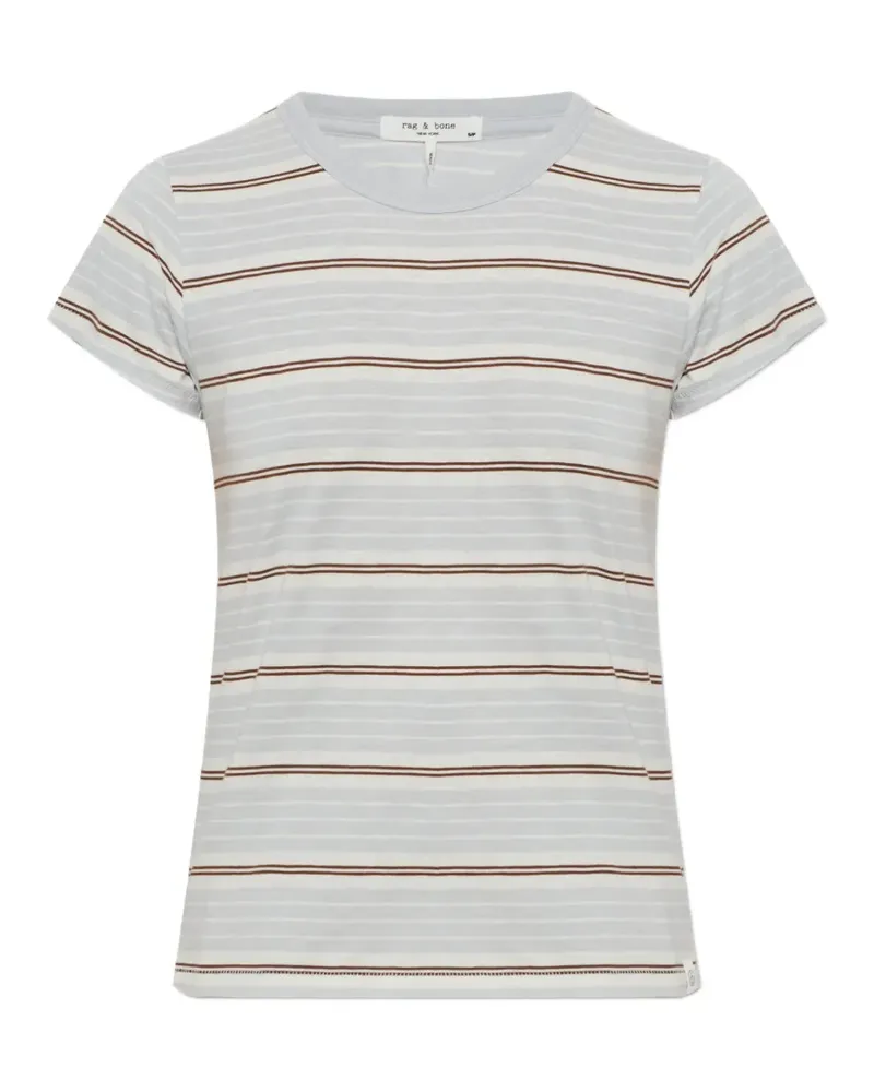 Rag & Bone Gestreiftes T-Shirt - Weiß Weiß