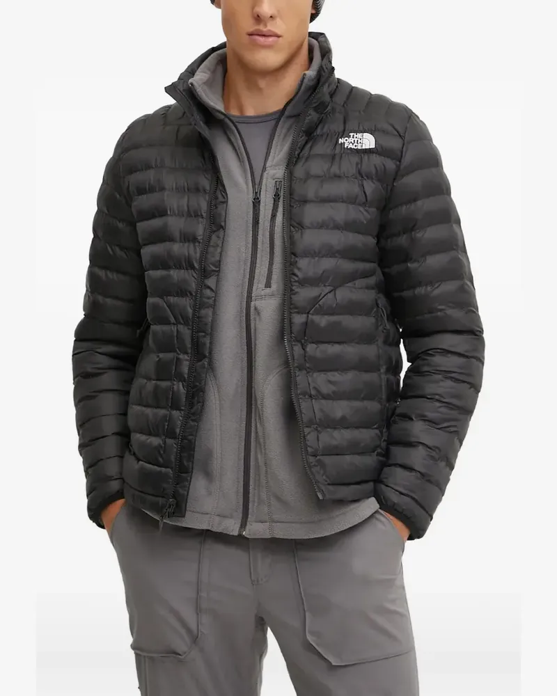 The North Face logo quilted jacket - Schwarz Schwarz