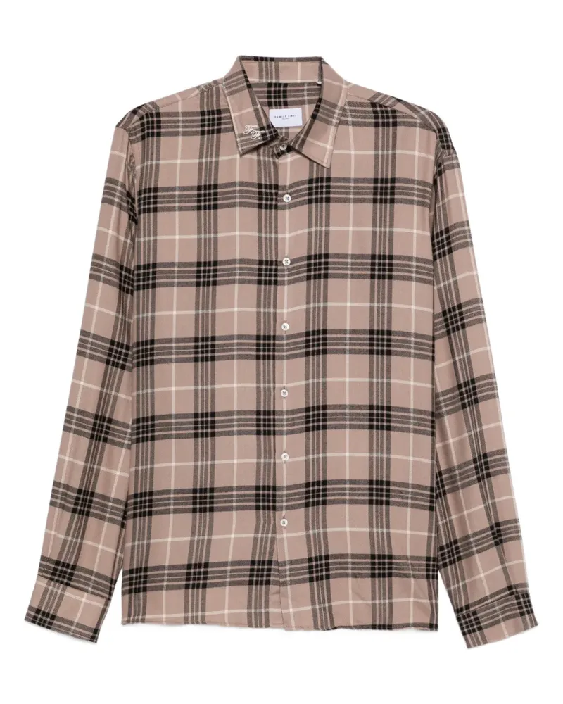 Family First Kariertes Hemd - Nude Nude