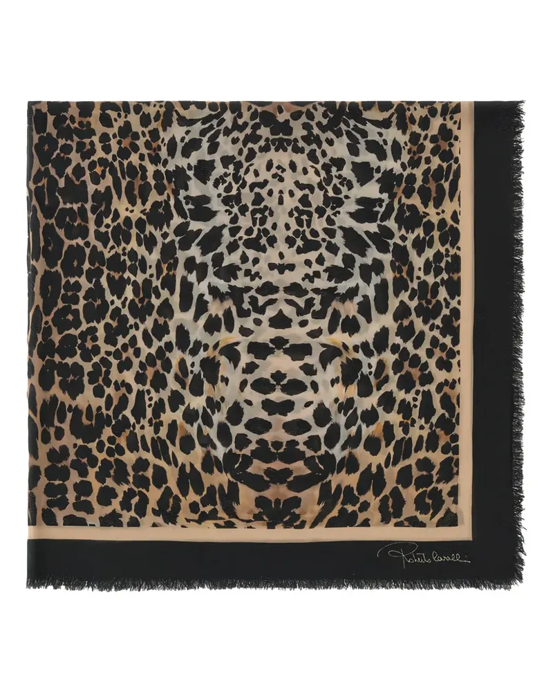Roberto Cavalli Schal mit Leoparden-Print - Braun Braun