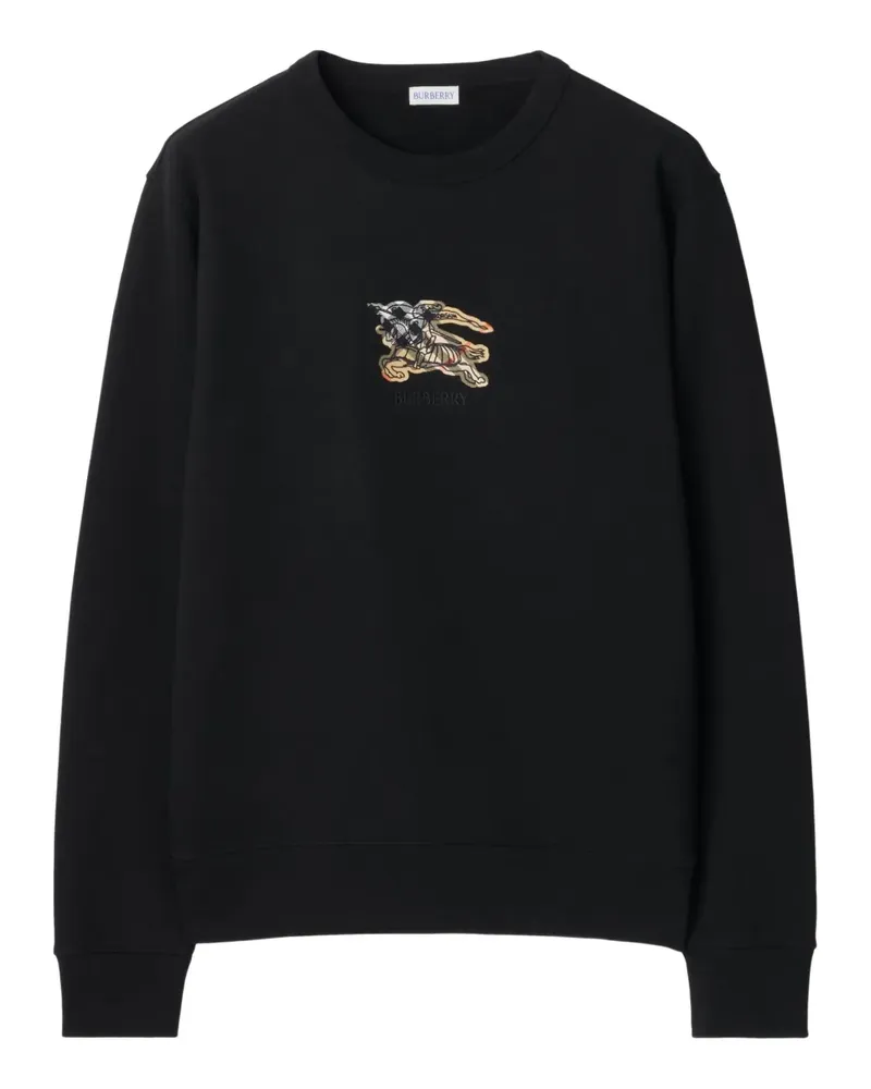 Burberry Sweatshirt mit Equestrian Knight-Check - Schwarz Schwarz