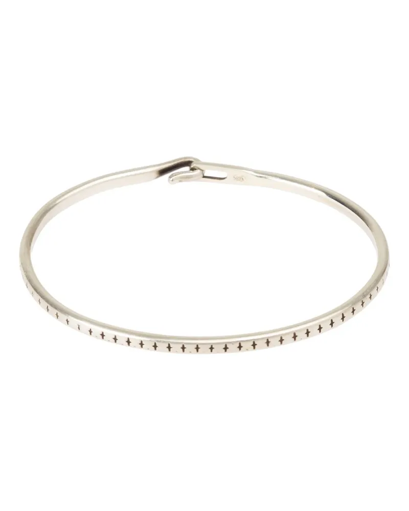 WERKSTATT:MÜNCHEN Texturiertes Armband mit Hakenverschluss - Metallic Metallic