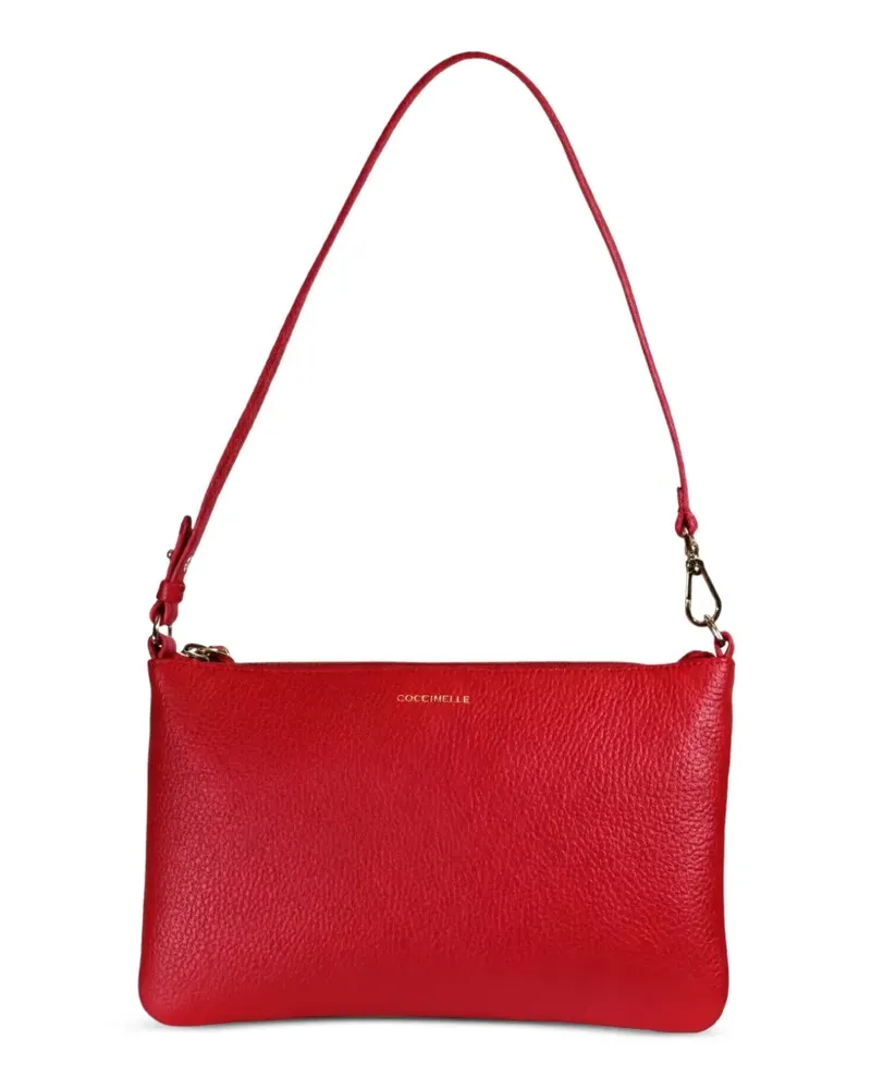 Coccinelle mini C-Easy pebbled-leather shoulder bag - Rot Rot