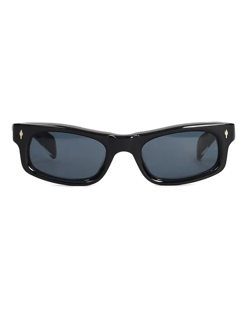 Jacques Marie Mage Initials rectangle-frame sunglasses - Schwarz Schwarz