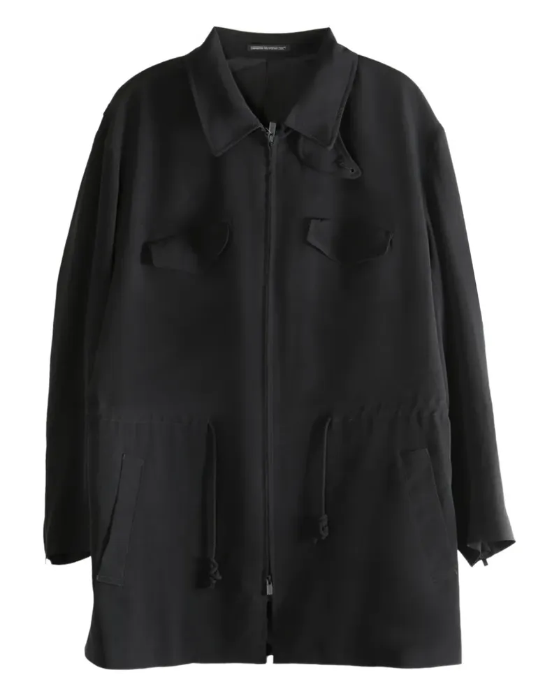 Yohji Yamamoto zip-fastening coat - Schwarz Schwarz