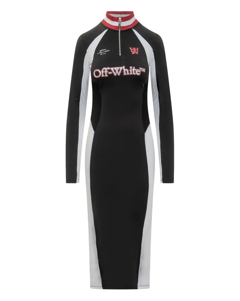 OFF-WHITE Serena Kleid mit Reißverschluss - Schwarz Schwarz