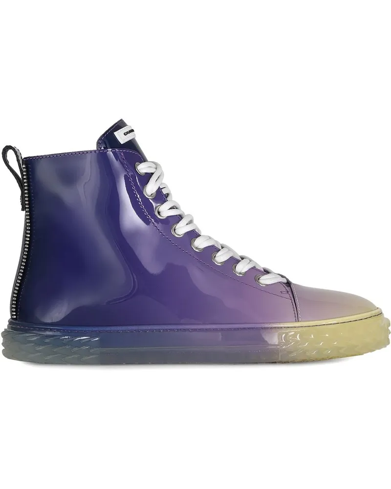 Giuseppe Zanotti Glänzende Sneakers mit Farbverlauf Violett