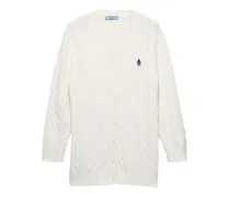 Cardigan mit Zopfmuster - Weiß