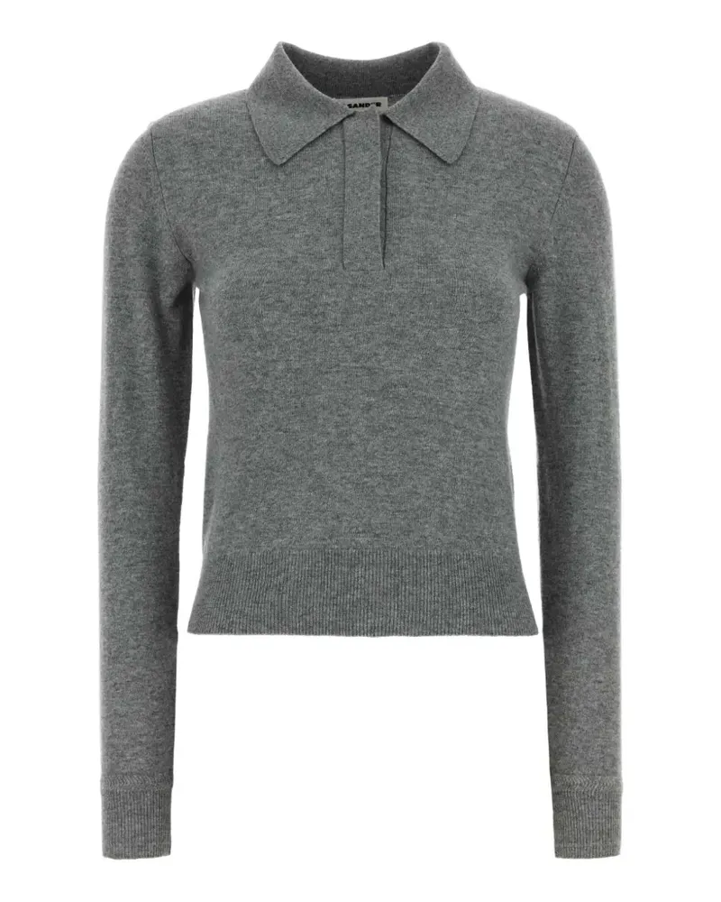Jil Sander Poloshirt aus Wolle - Grau Grau