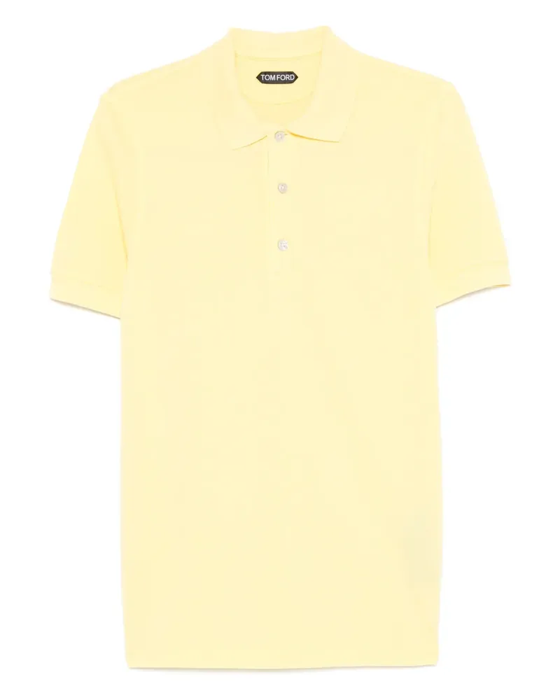 Tom Ford Poloshirt mit Knopfleiste - Gelb Gelb