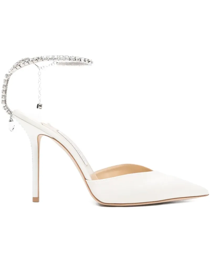 Jimmy Choo 100mm Saeda heeled pumps - Weiß Weiß