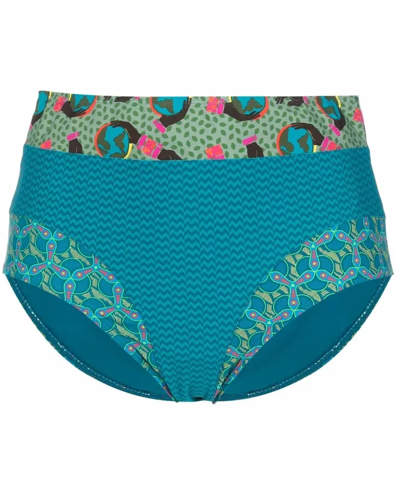 Marlies Dekkers Gaia Bikinihöschen mit hohem Bund - Blau Blau