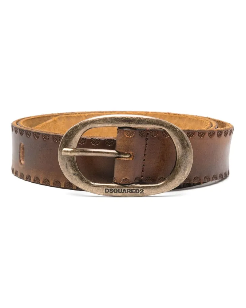 Dsquared2 Gürtel mit Vintage-Schnalle - Braun Braun