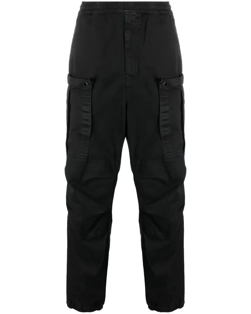 Stone Island Cargohose mit Kompass-Patch - Schwarz Schwarz