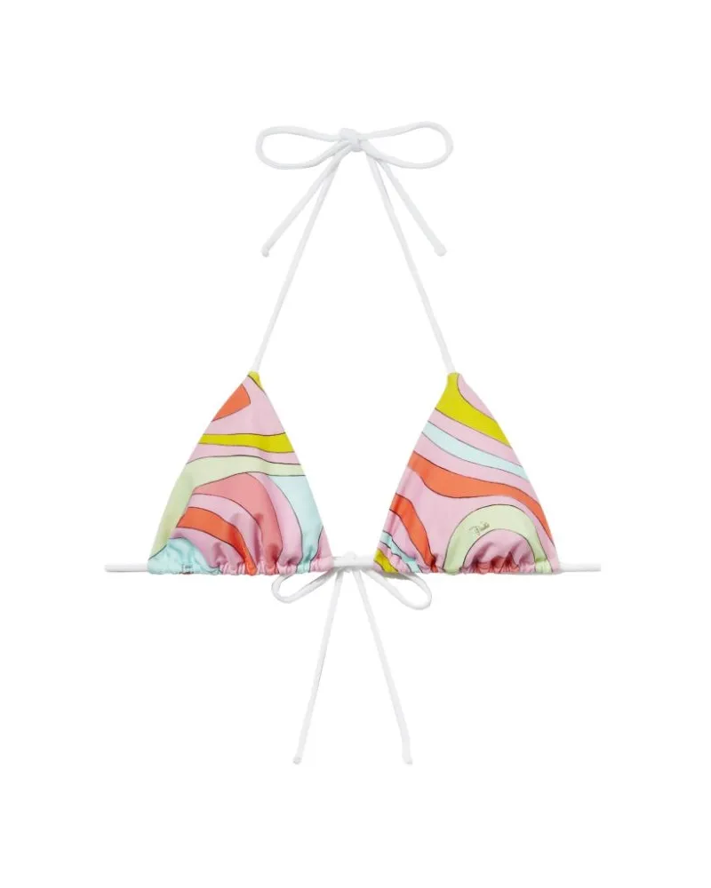 Emilio Pucci Triangel-Bikini mit Marmo-Print - Rosa Rosa