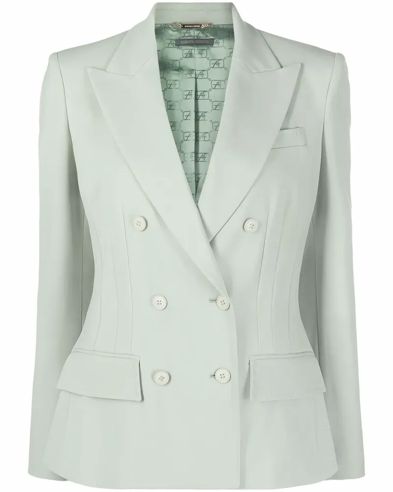 Alberta Ferretti Doppelreihiger Blazer - Grün Grün