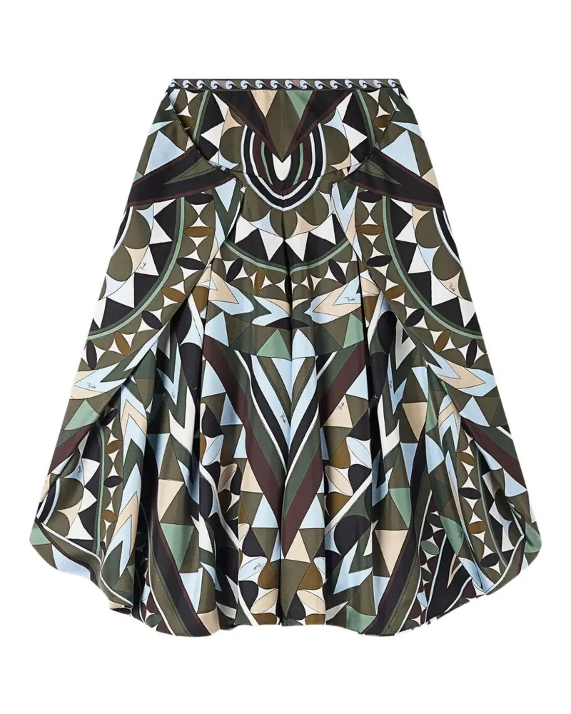 Emilio Pucci geometric-print trousers - Grün Grün