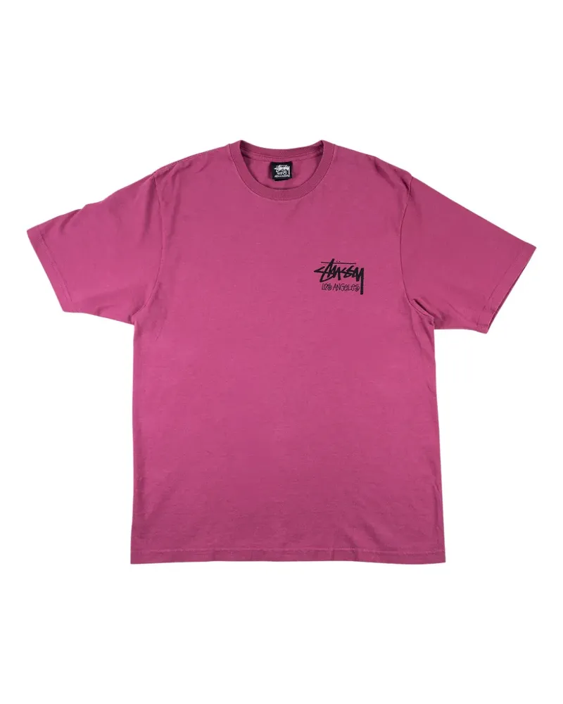 Stüssy Archive Chapter Los Angeles T-Shirt mit rundem Ausschnitt - Rosa Rosa