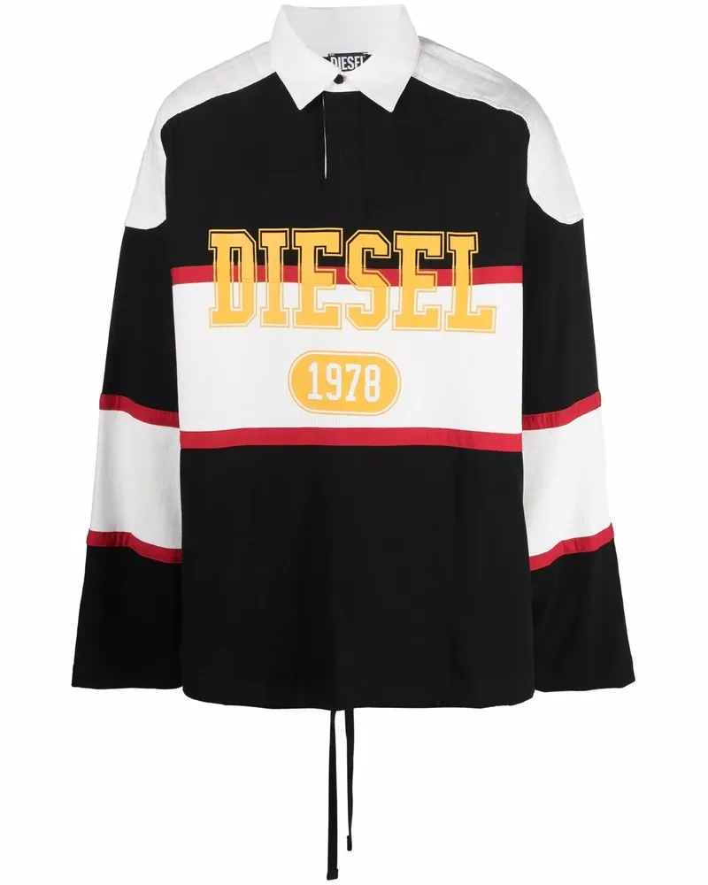 Diesel Rugby-Shirt mit Logo-Print - Blau Blau
