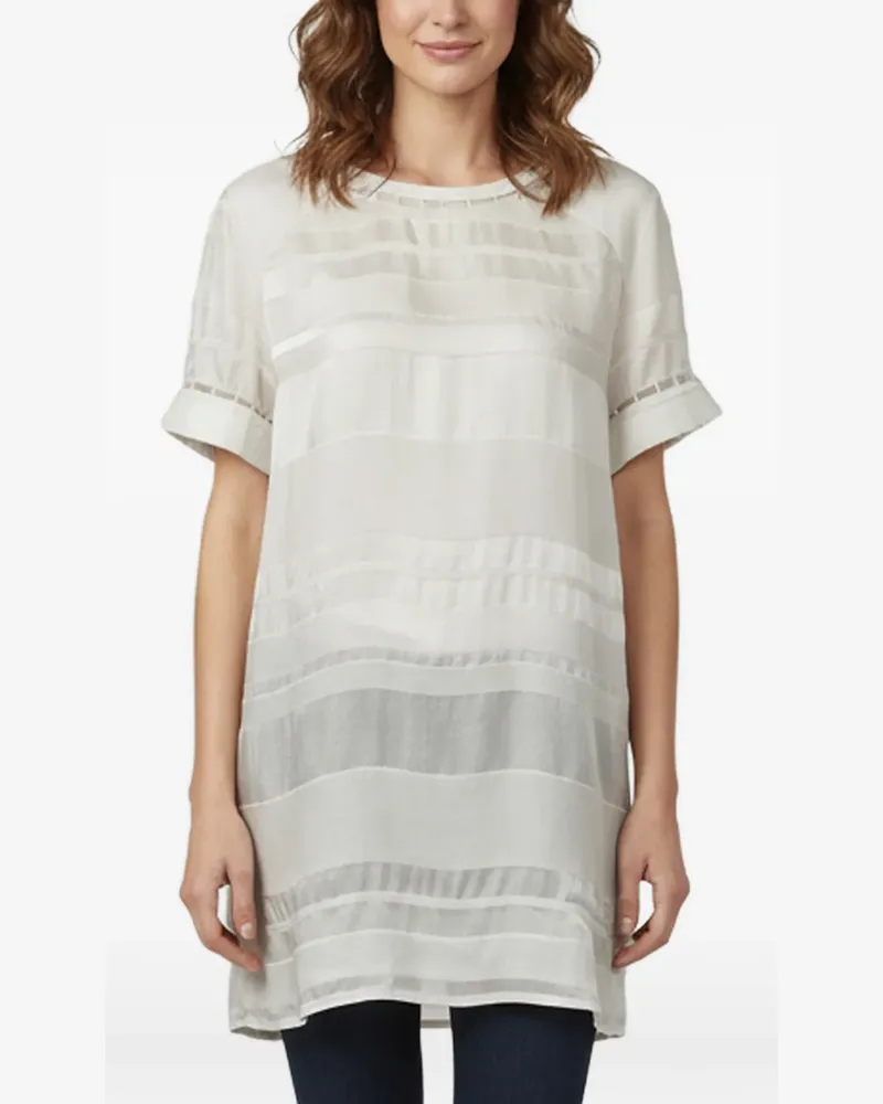 IRO Frey striped silk mini dress - Grau Grau