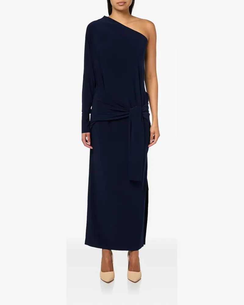 Norma Kamali Asymmetrisches Maxikleid mit Schleifenverschluss - Blau Blau