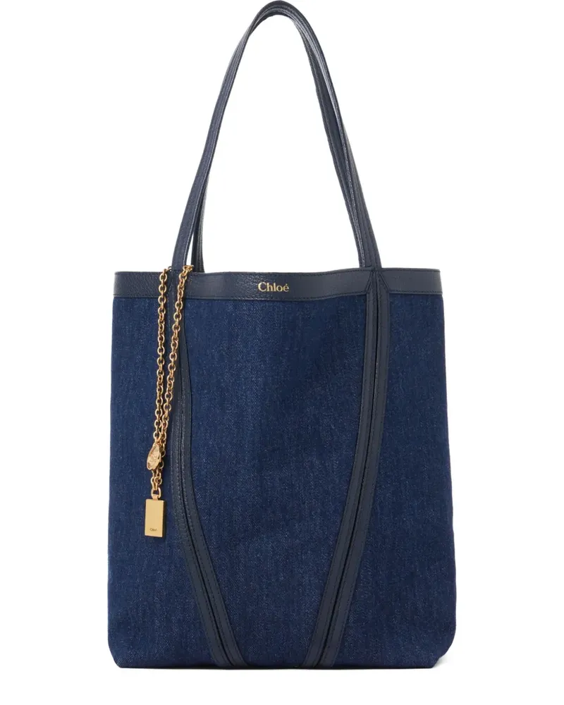 Chloé Spin Schultertasche mit Einsätzen - Blau Blau
