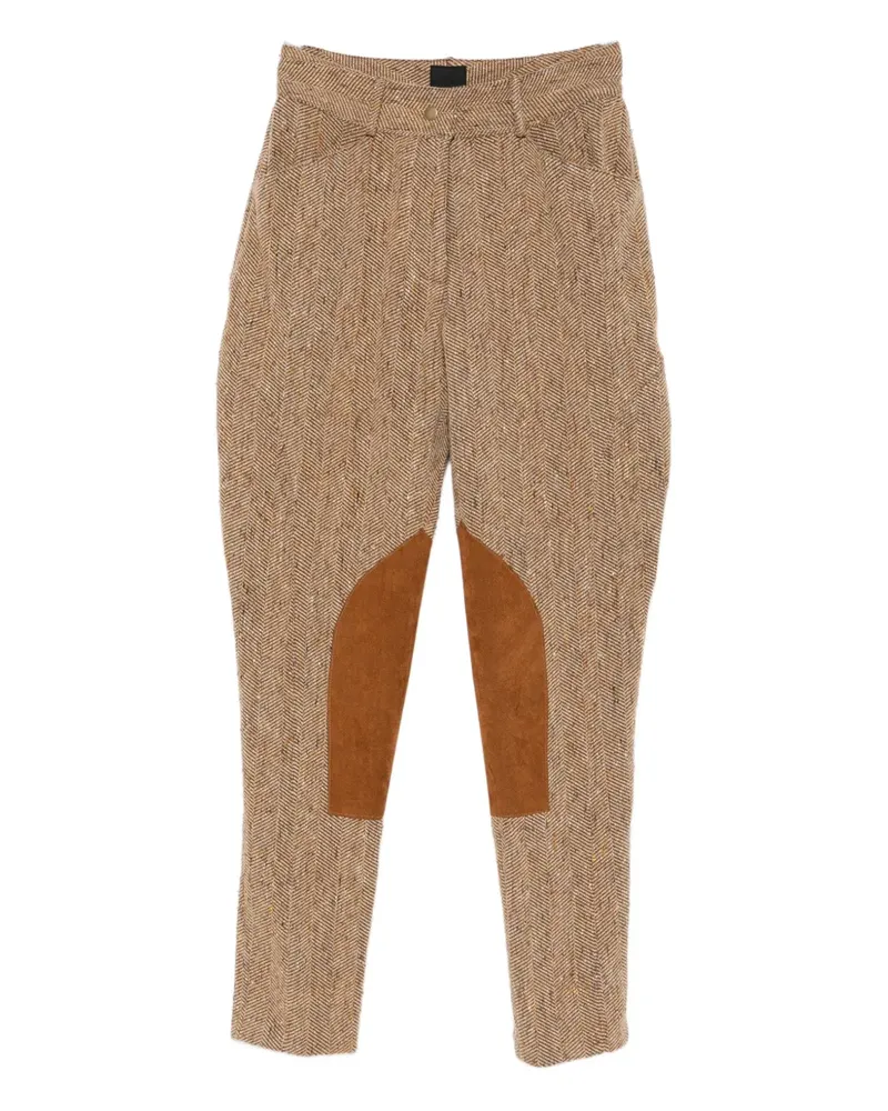 Anna Sui chevron trousers - Braun Braun