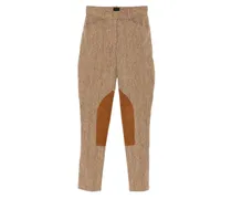 Hose mit Zickzackmuster - Braun