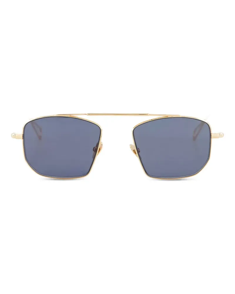 AHLEM New York Sonnenbrille mit geometrischem Gestell - Gold Gold