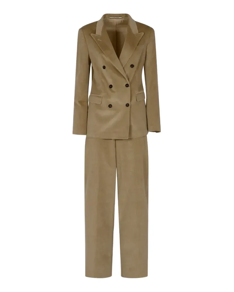 Tagliatore corduroy double-breasted suit - Nude Nude