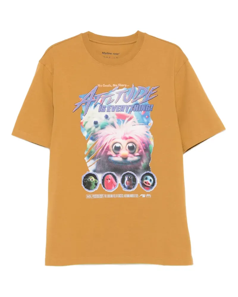 Martine Rose T-Shirt mit grafischem Print - Braun Braun