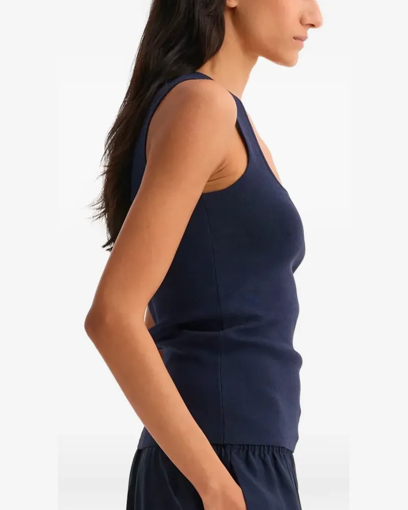 Róhe square-neck sleeveless top - Blau Blau