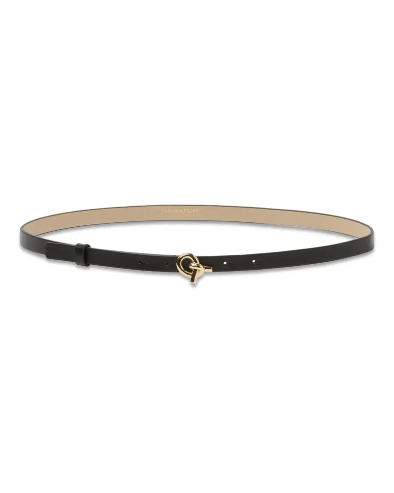 Fabiana Filippi knot-detail leather belt - Schwarz Schwarz