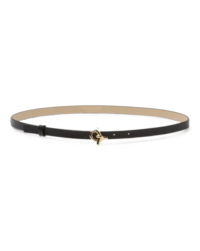 Fabiana Filippi knot-detail leather belt - Schwarz Schwarz