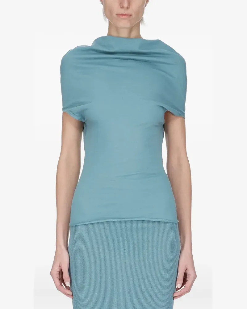 Rick Owens Jersey Shroud T-Shirt - Blau Blau