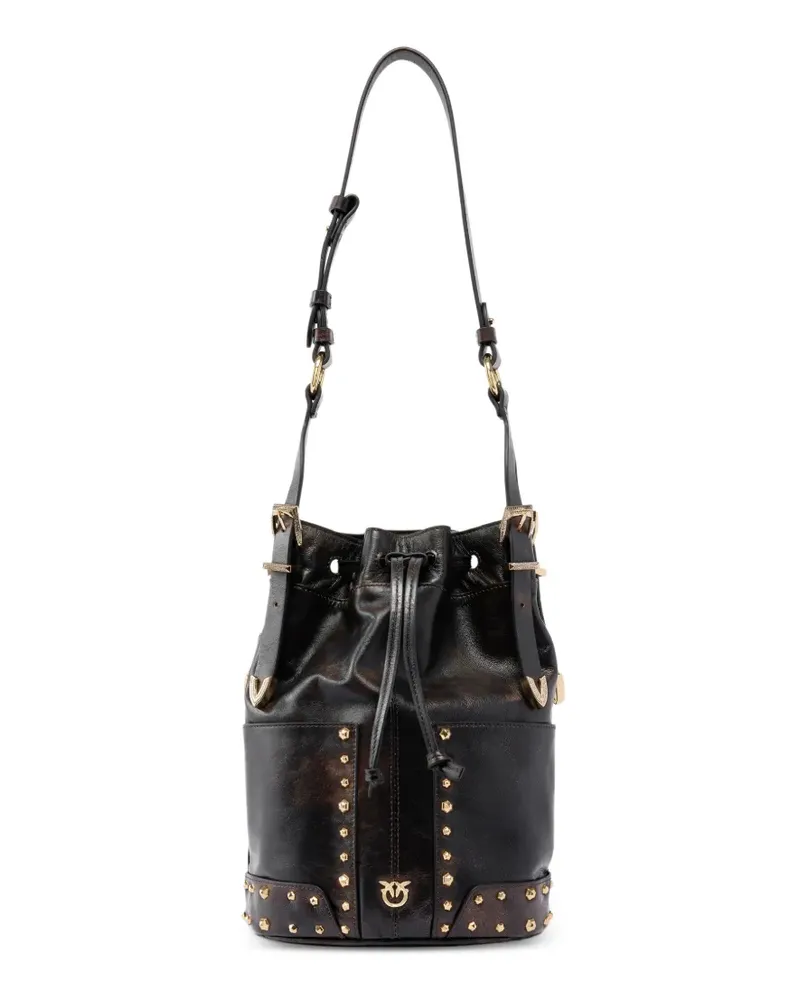 Pinko Beuteltasche mit Nieten - Braun Braun