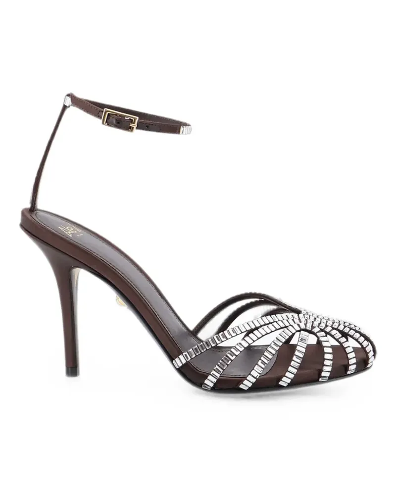 Alevì Penelope crystal-embellished sandals - Braun Braun